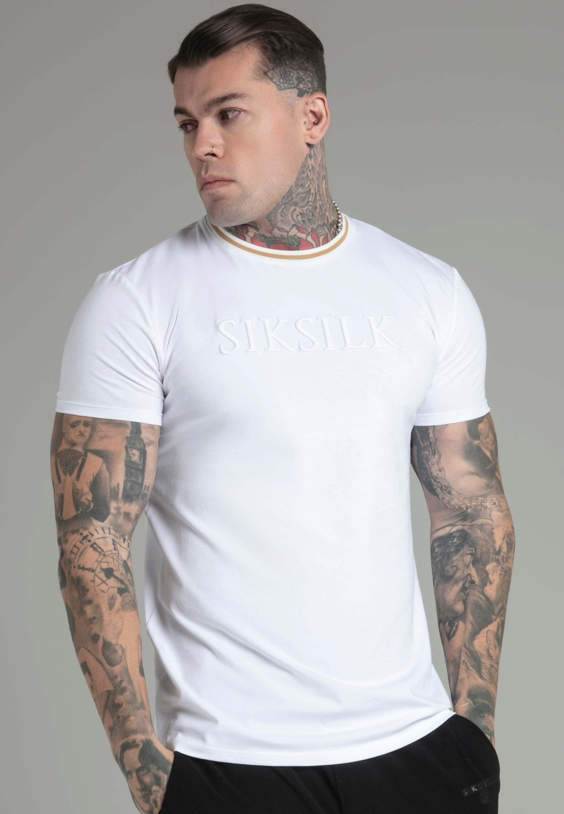 Sik Silk  T-Shirt Logo T-Shirt in White 