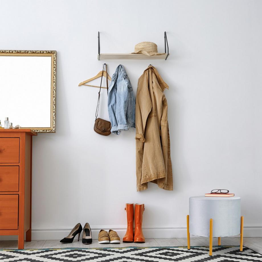 Northix Pouf en velours, 4 pieds en métal  