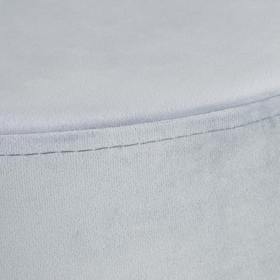 Northix Pouf en velours, 4 pieds en métal  