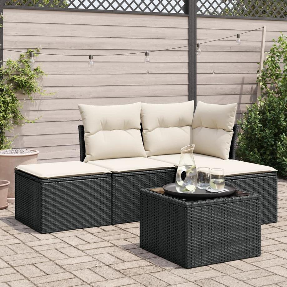 VidaXL Ensemble de canapés de jardin rotin synthétique  