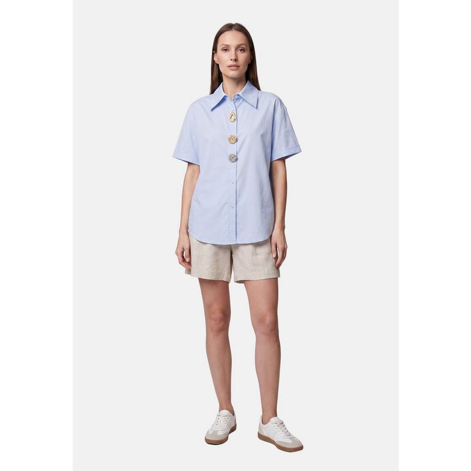 Chiara Ferretti Blouse manches courtes avec boutons décoratifs  