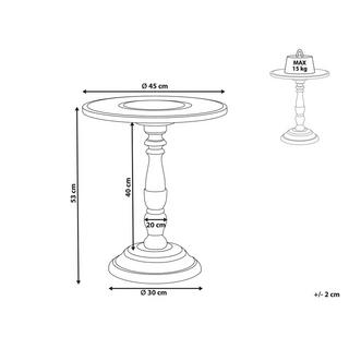 Beliani Table d'appoint en Manguier Rustique EULO  