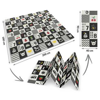 B2X Faltschaummatte 200 x 180 x 1 cm Nukido NK-340 Ocean & Numbers  