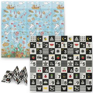 B2X Faltschaummatte 200 x 180 x 1 cm Nukido NK-340 Ocean & Numbers  