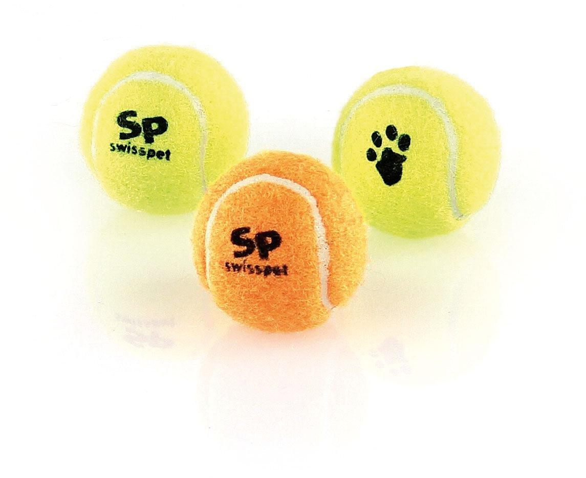 SwissPet  swisspet giocattolo per cani palla da tennis in gomma, 3 pz. 