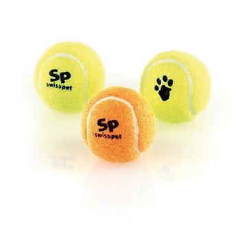 swisspet giocattolo per cani palla da tennis in gomma, 3 pz.