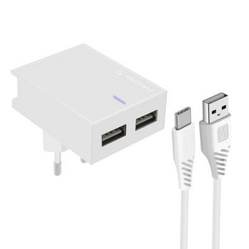 Chargeur USB Slim Câble USB-C Swissten