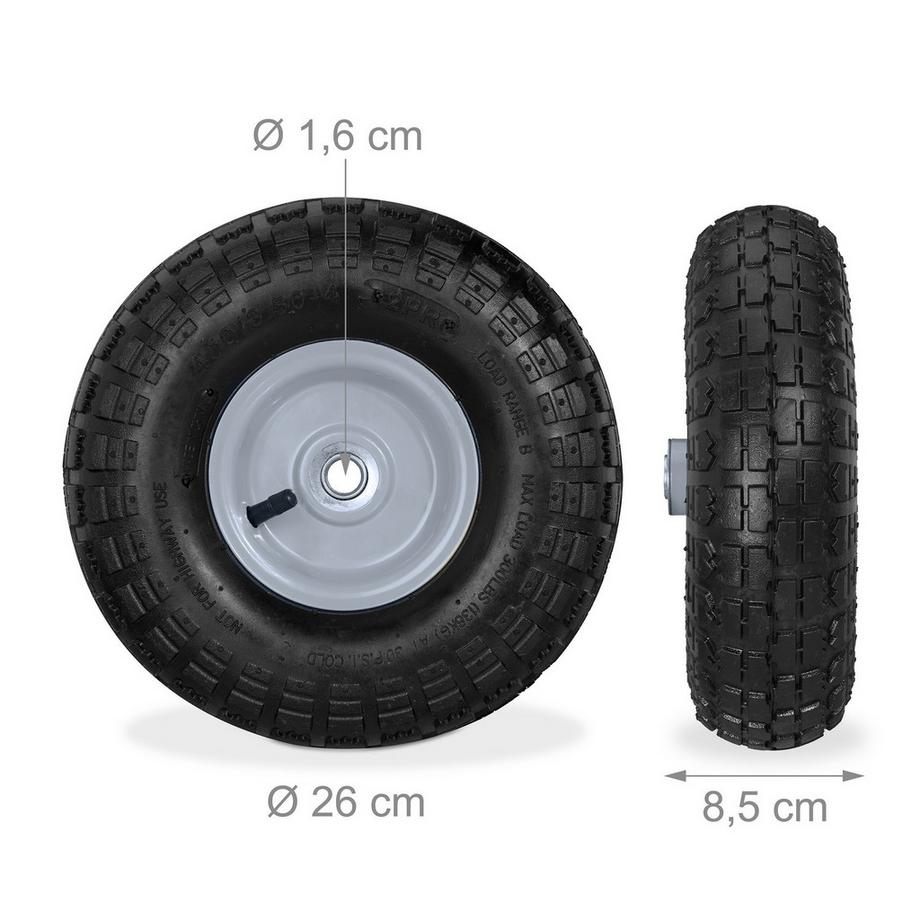 B2X  Ensemble de roues de camion à bagages avec 2 jantes en acier 