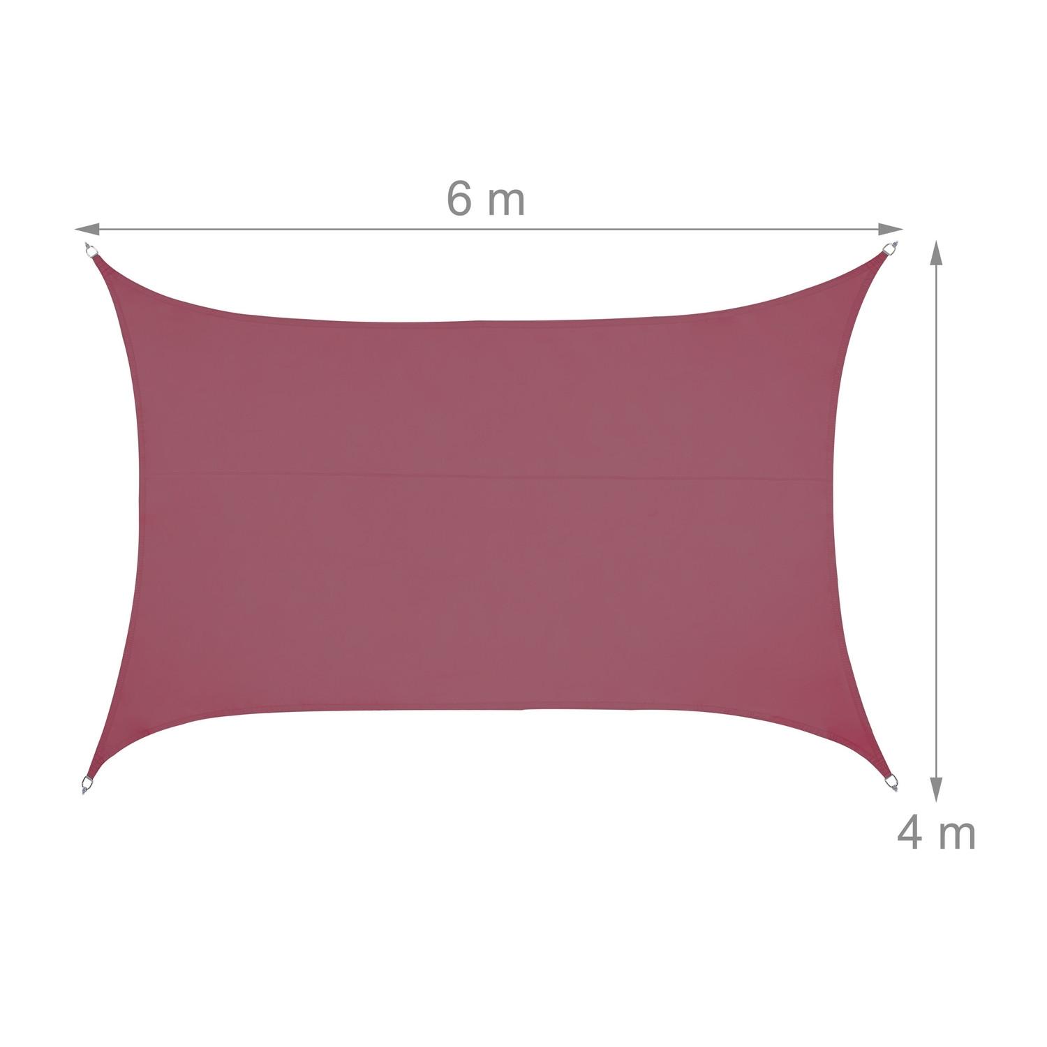 B2X Voile d'ombrage rectangulaire bordeaux  