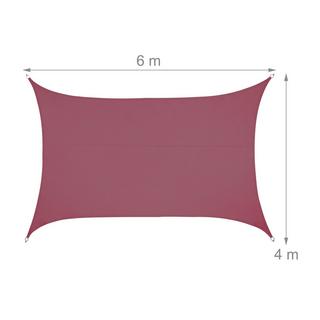 B2X Voile d'ombrage rectangulaire bordeaux  