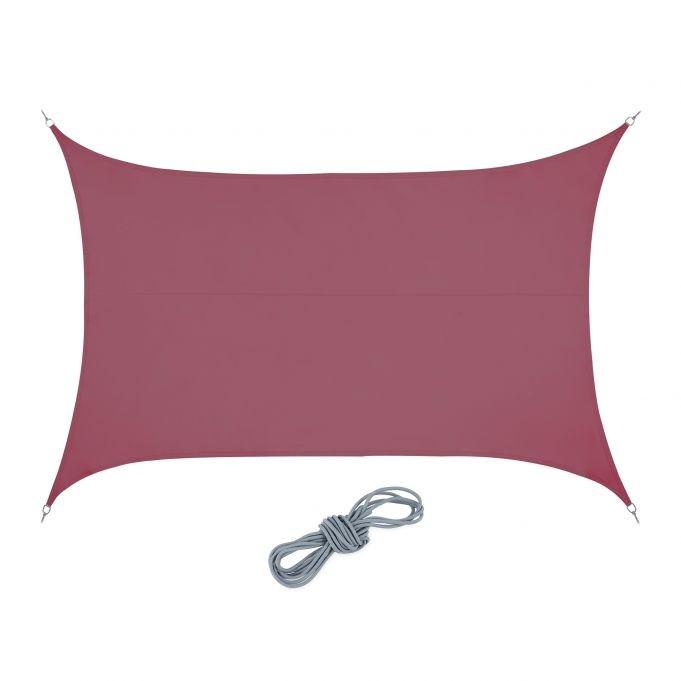 B2X Voile d'ombrage rectangulaire bordeaux  