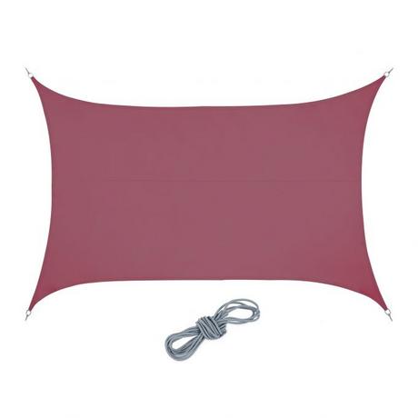 B2X Voile d'ombrage rectangulaire bordeaux  