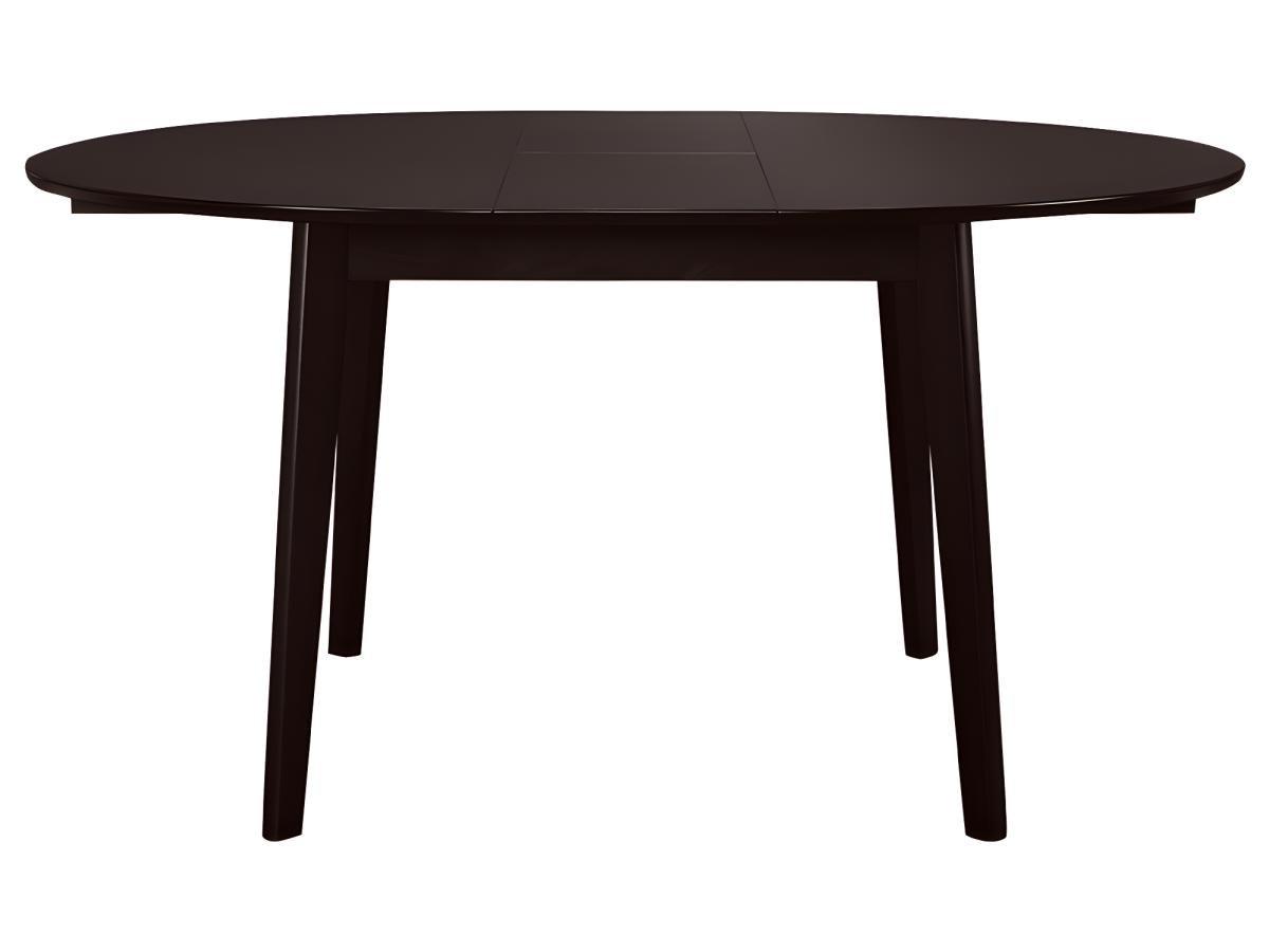 Vente-unique Table ovale extensible TIFFANY 4 à  6 cous Hêtre massif Wengé  