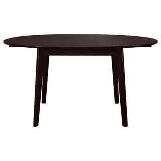 Vente-unique Table ovale extensible TIFFANY 4 à  6 cous Hêtre massif Wengé  