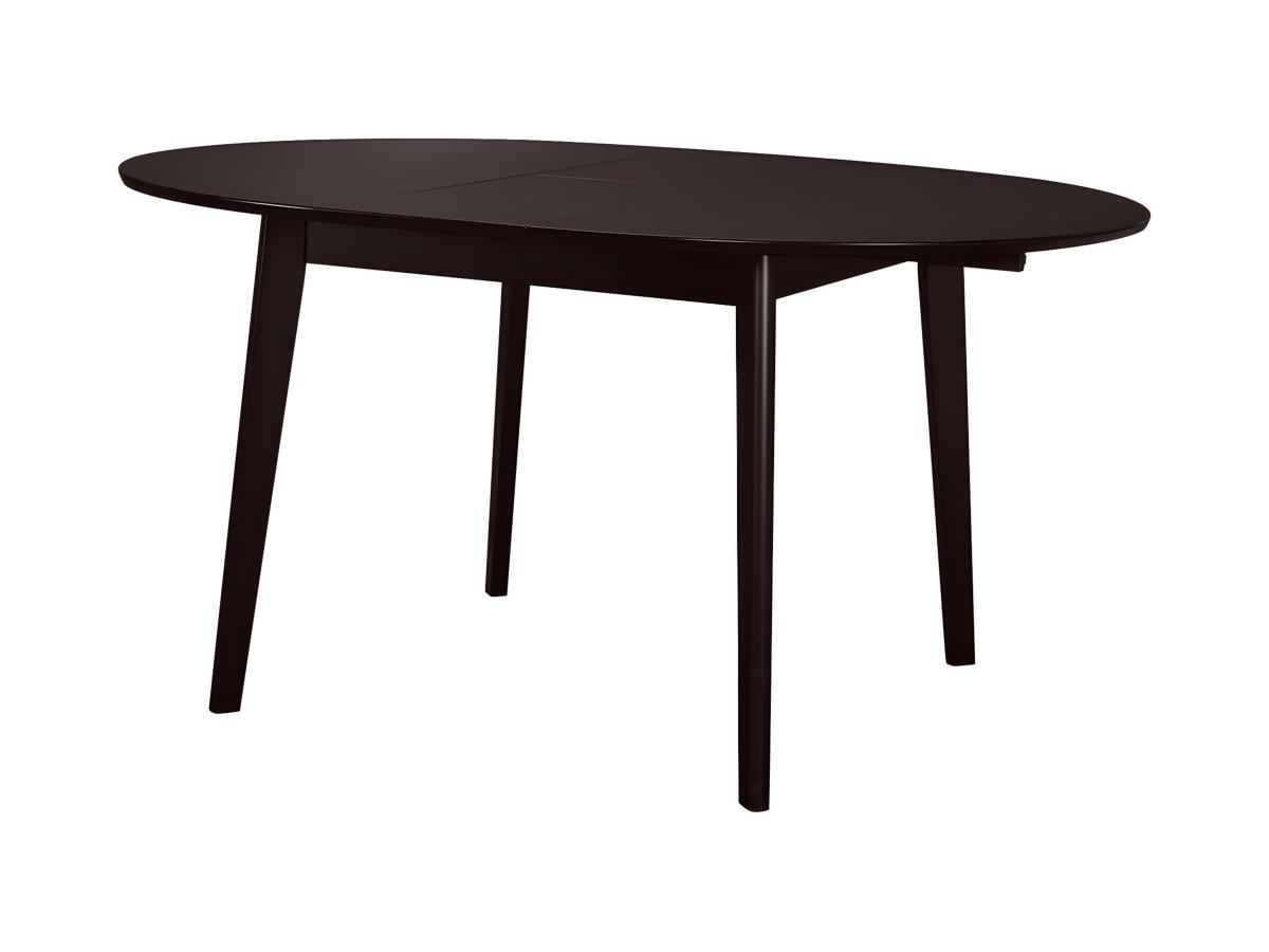 Vente-unique Table ovale extensible TIFFANY 4 à  6 cous Hêtre massif Wengé  