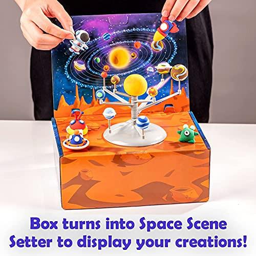 Activity-board  Mini Galaxy 3D Solar System Knetmasse-Set, 10 Beutel selbsttrocknende Knetmasse für Kinder zum Selbermachen eines beweglichen Sonnensystems 