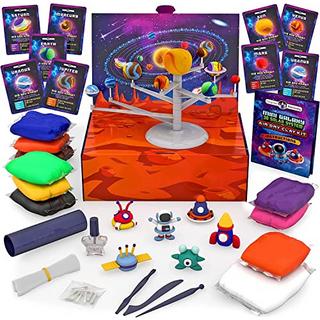 Activity-board  Mini Galaxy 3D Solar System Knetmasse-Set, 10 Beutel selbsttrocknende Knetmasse für Kinder zum Selbermachen eines beweglichen Sonnensystems 