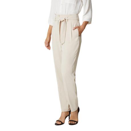 Principles Pantaloni Vita Alta Vestibilità Affusolata con Cintura da Annodare  