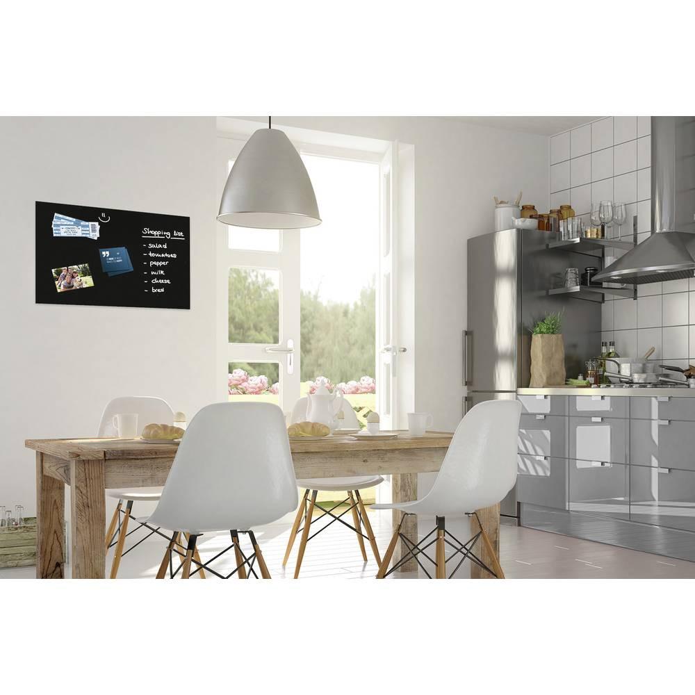 BE! Board  Glas-Magnettafel  Schwarz (B x H) 60 cm x 40 cm 