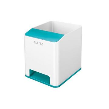 LEITZ Sound Stifteköcher WOW 5363-10-51 weiss/eisblau