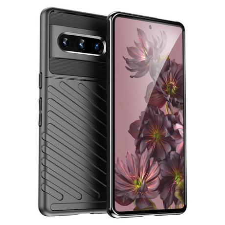 Cover-Discount  Google Pixel 7 Pro - Textur Gummi Hülle Schwarz 