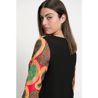 Ulla Popken  Blusa classica con Paisley, scollo a girocollo e maniche a 3/4 