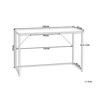 Beliani Table de bureau en Panneau de particules de bois Industriel PEMBRO  