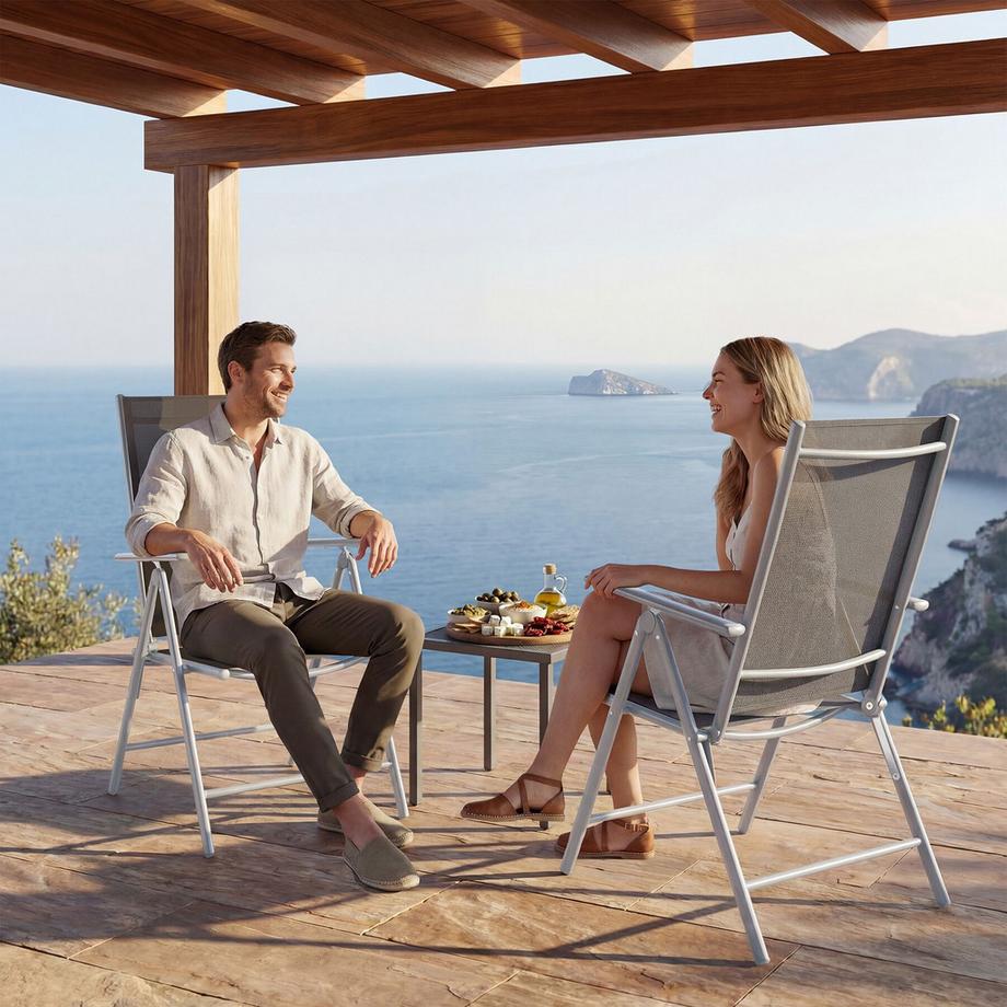 Tectake Chaise de jardin Marcellino pliables  