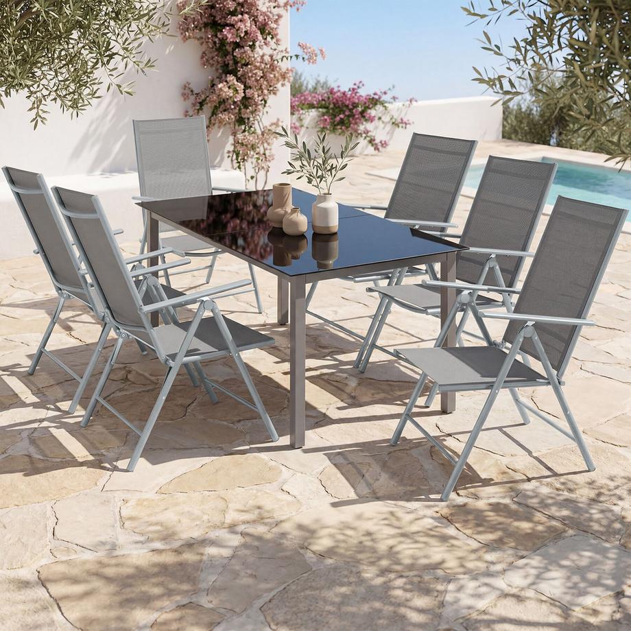 Tectake Chaise de jardin Marcellino pliables  