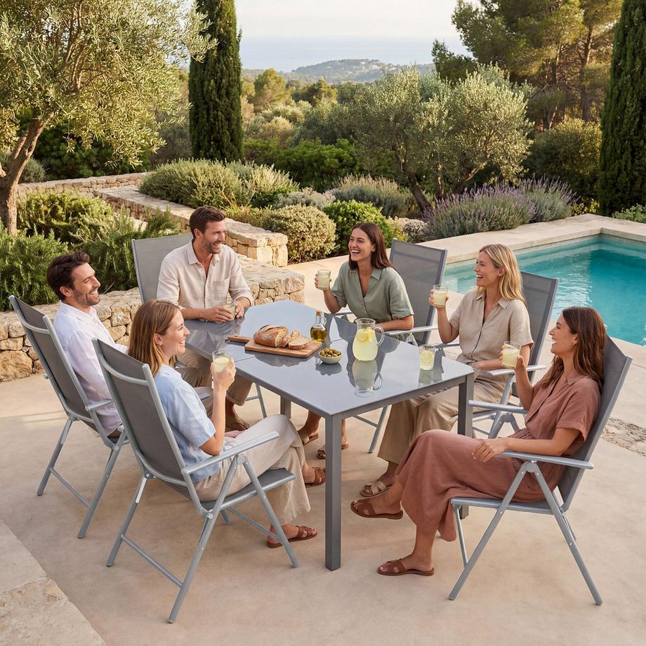 Tectake Chaise de jardin Marcellino pliables  