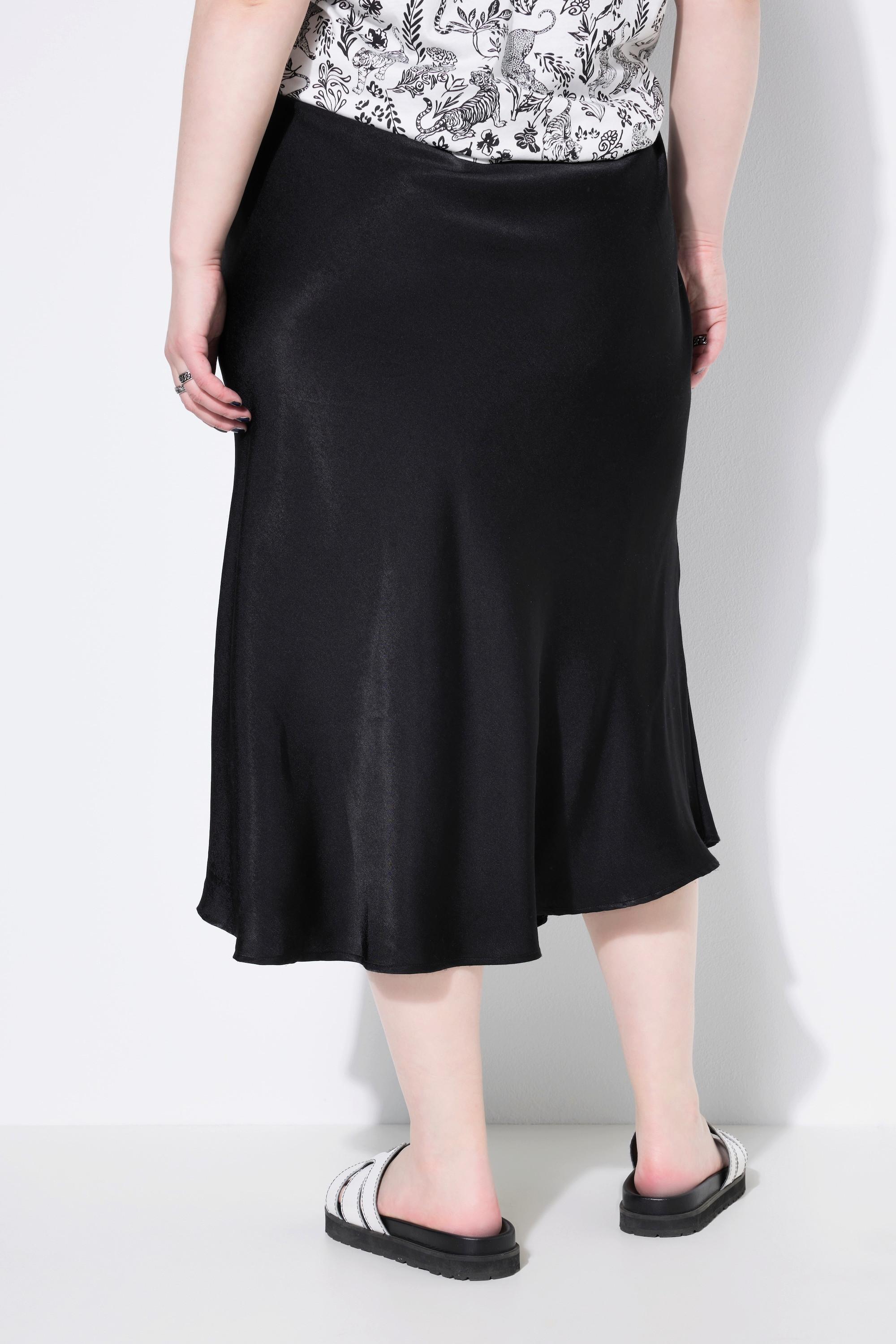 Studio Untold Midi A-Linie Schimmernder Satinrock  