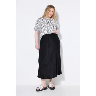 Studio Untold Midi A-Linie Schimmernder Satinrock  