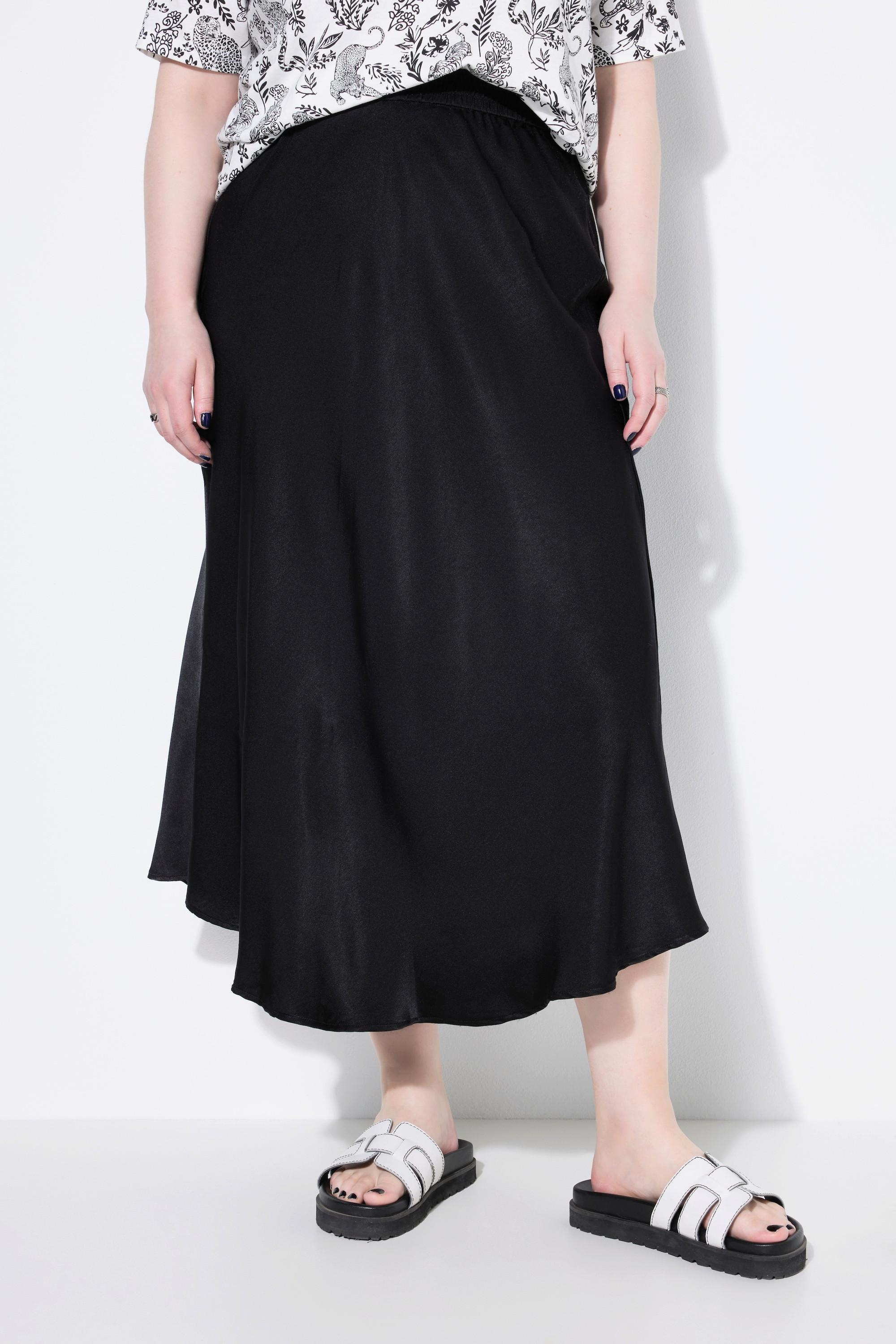 Studio Untold Midi A-Linie Schimmernder Satinrock  