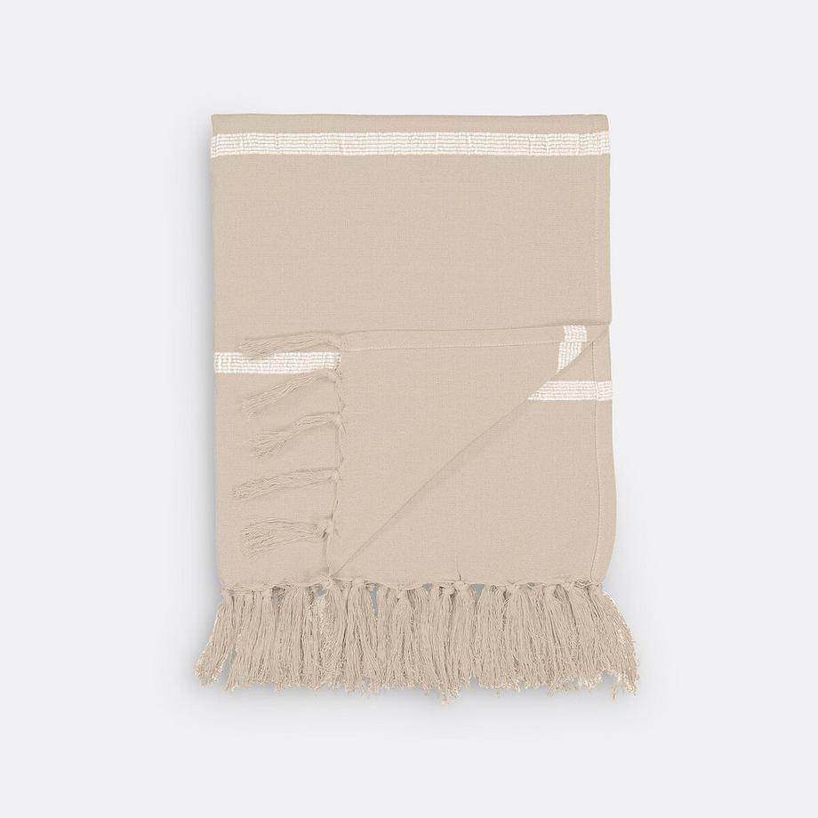 La Redoute Intérieurs Nedo Plaid Rayé avec Franges  