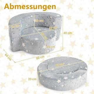 Northix 2-in-1-Kindersofa – Leuchtet im Dunkeln  