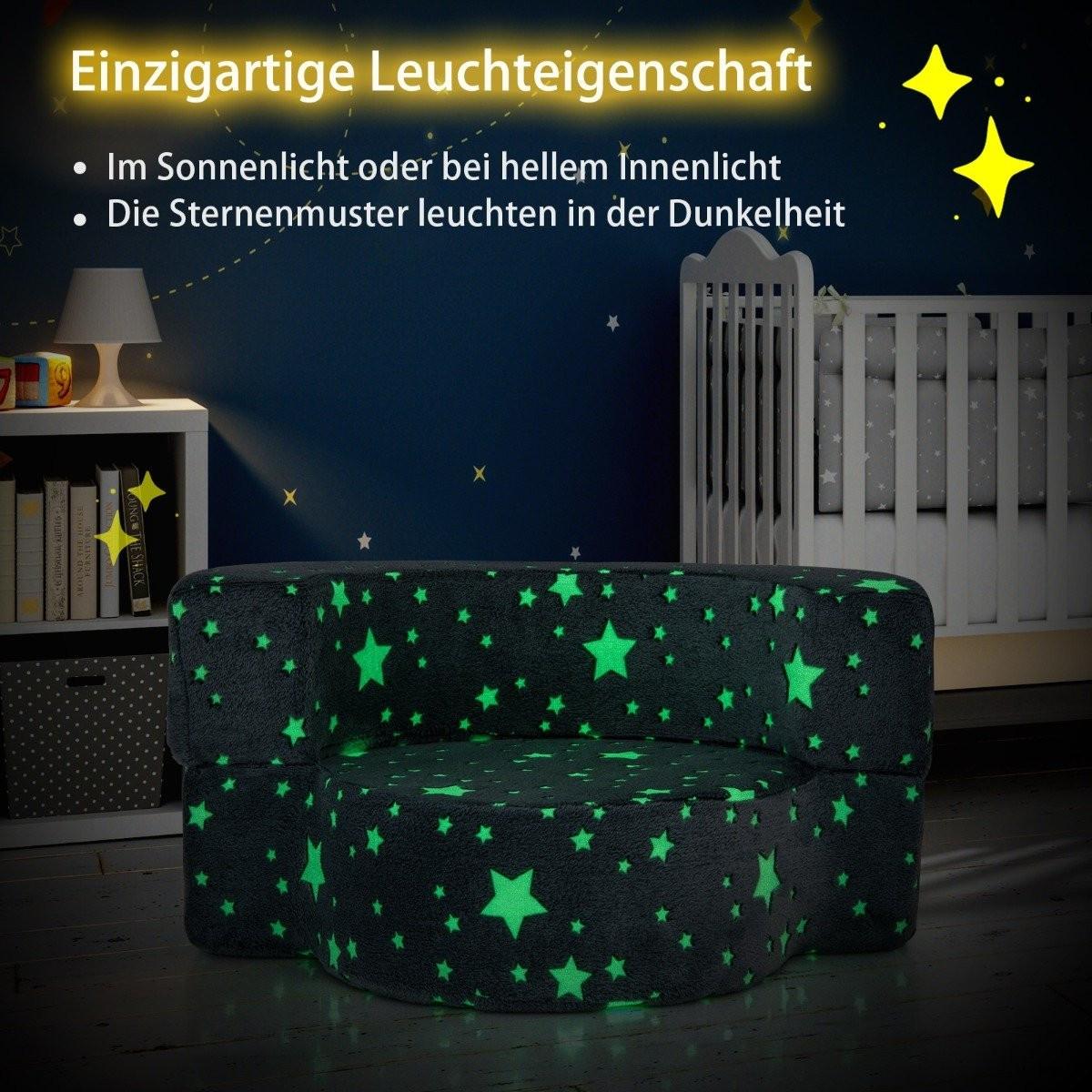 Northix 2-in-1-Kindersofa – Leuchtet im Dunkeln  