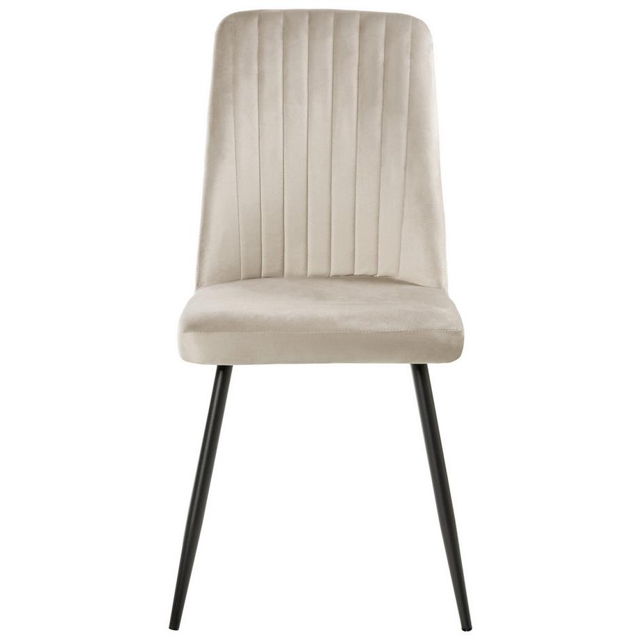 Beliani Lot de 4 chaises de salle à manger en Velours  KIRBY  