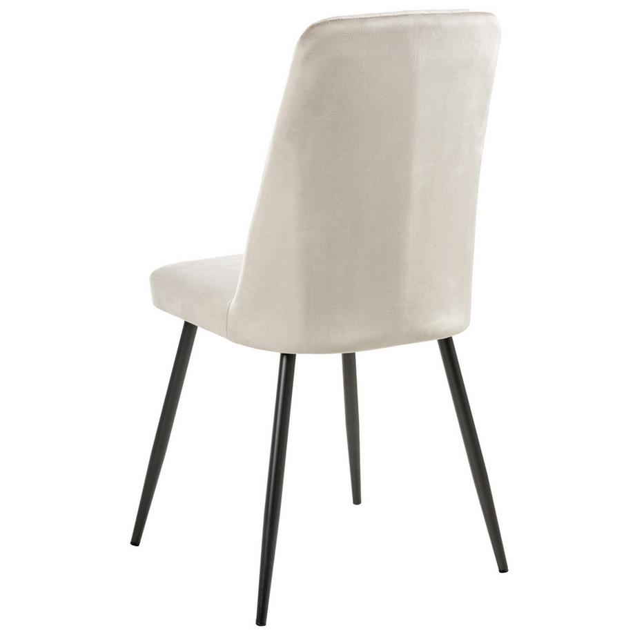 Beliani Lot de 4 chaises de salle à manger en Velours  KIRBY  