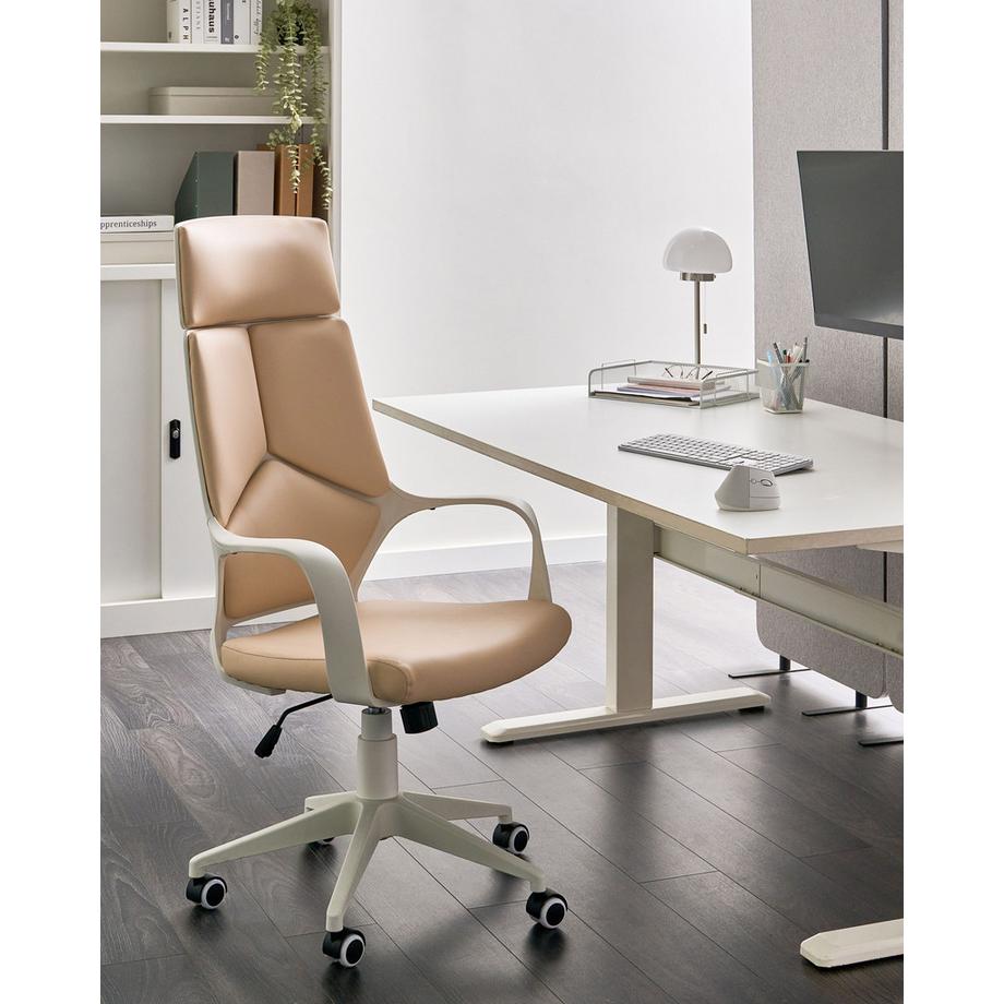 Beliani Chaise de bureau en Cuir PU Minimaliste DELIGHT  