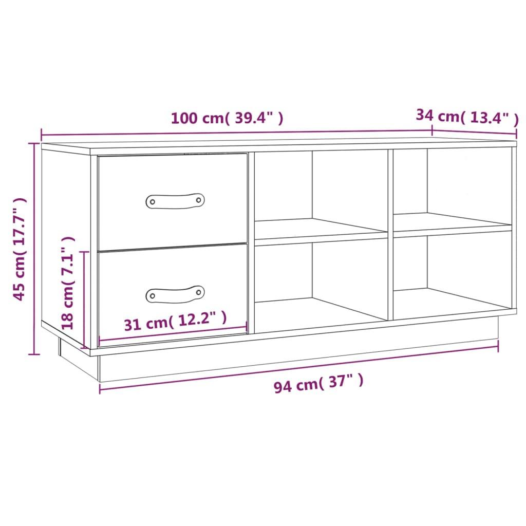 VidaXL Banc à chaussures bois  