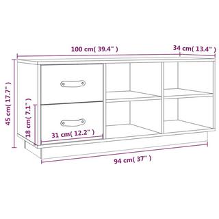 VidaXL Banc à chaussures bois  