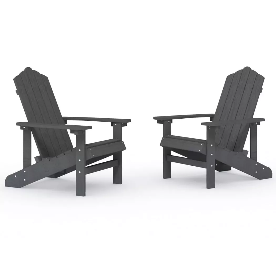 VidaXL - Gartenstuhl polyethylen, One Size, Grau