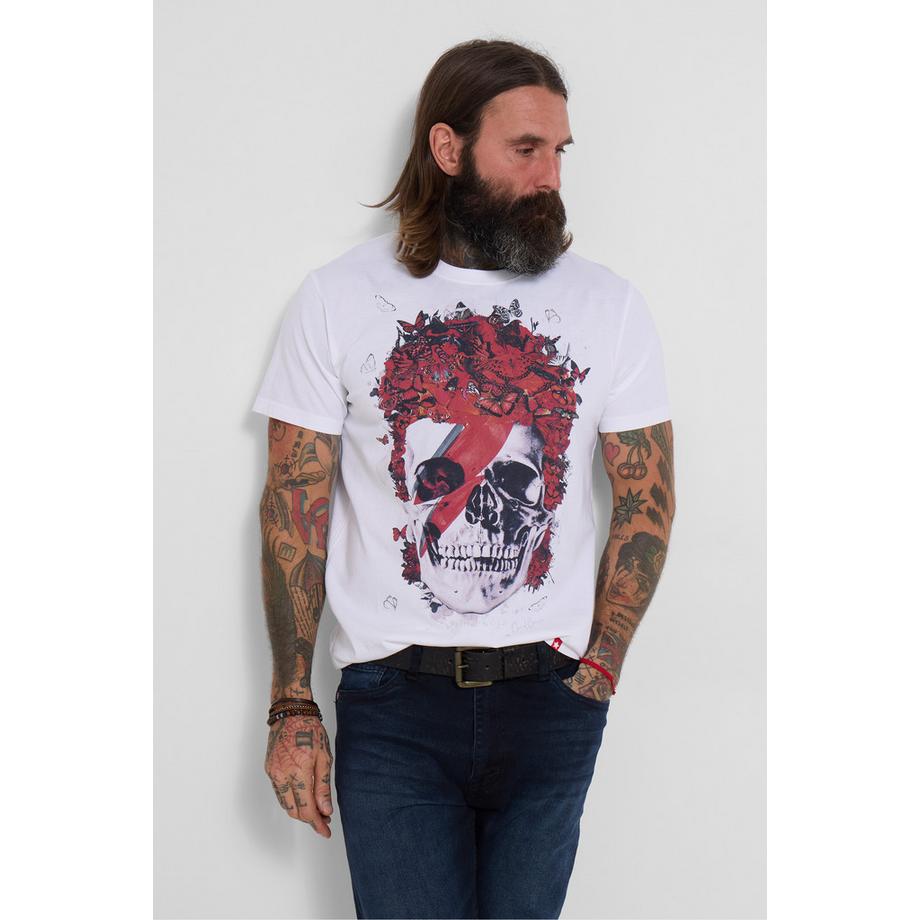 Joe Browns T-Shirt Graphique Dead Brave avec Imprimé Crâne et Papillon  