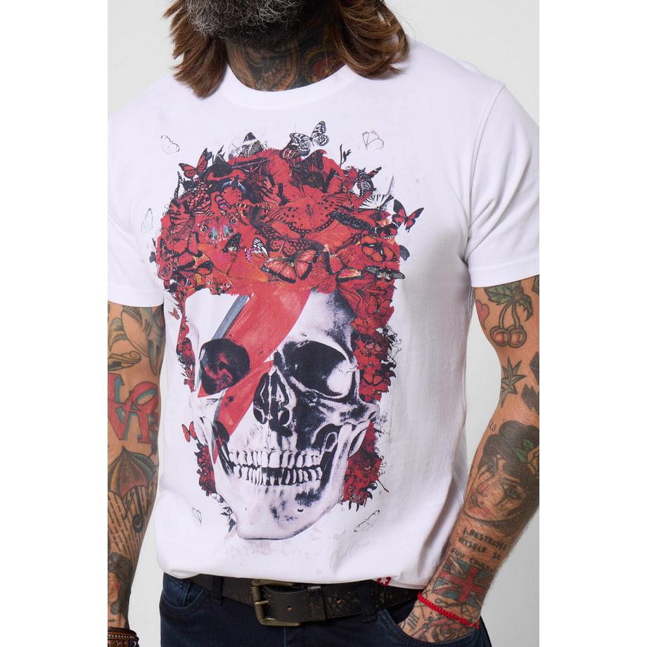Joe Browns T-Shirt Graphique Dead Brave avec Imprimé Crâne et Papillon  