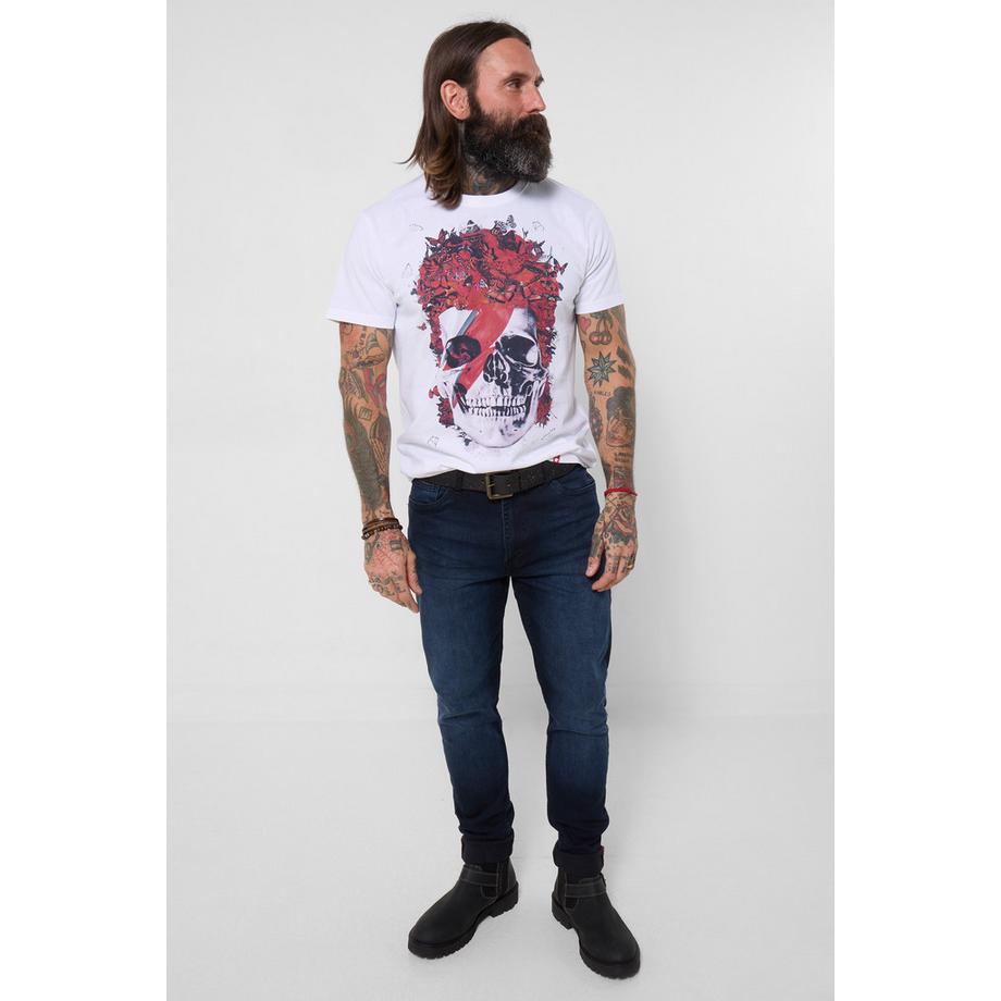 Joe Browns T-Shirt Graphique Dead Brave avec Imprimé Crâne et Papillon  