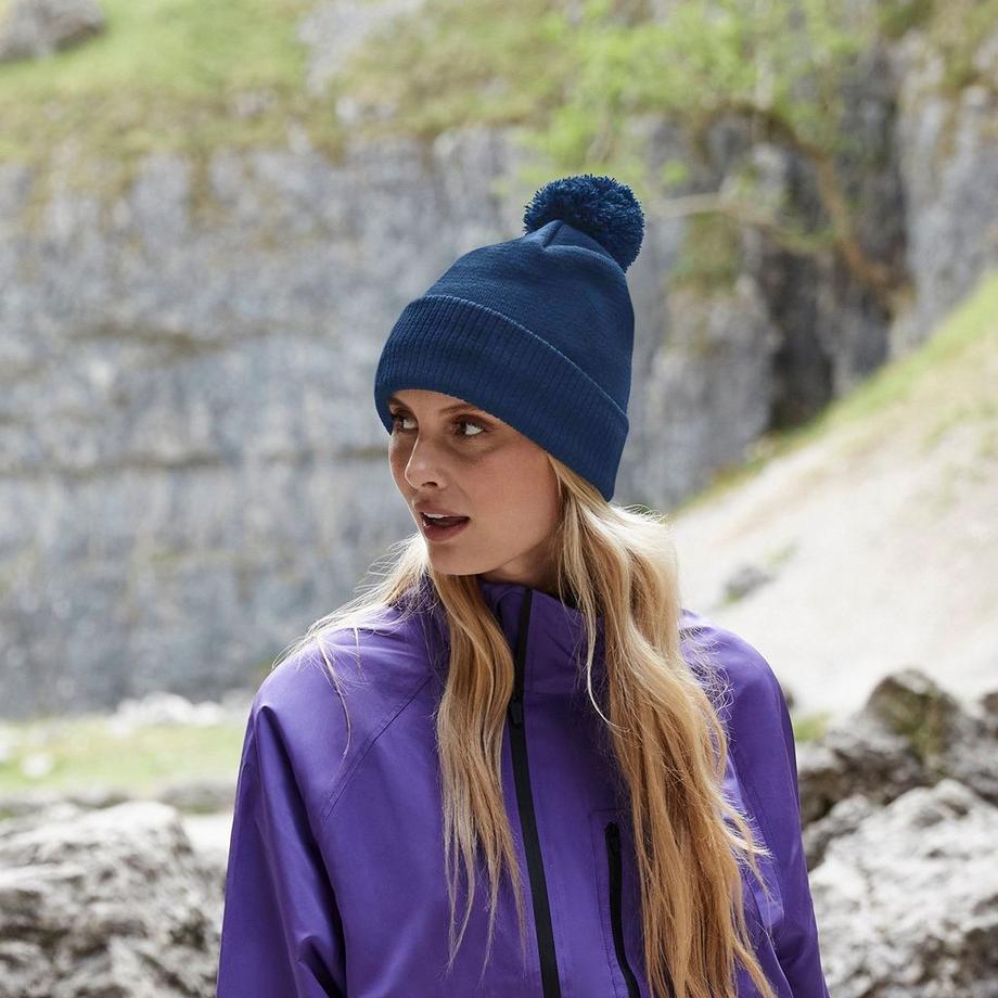 Beechfield Bonnet Déperlant avec Pompon en Fausse Fourrure  
