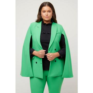 Blazer mit Cape, A-Linie, Reverskragen, doppelreihig