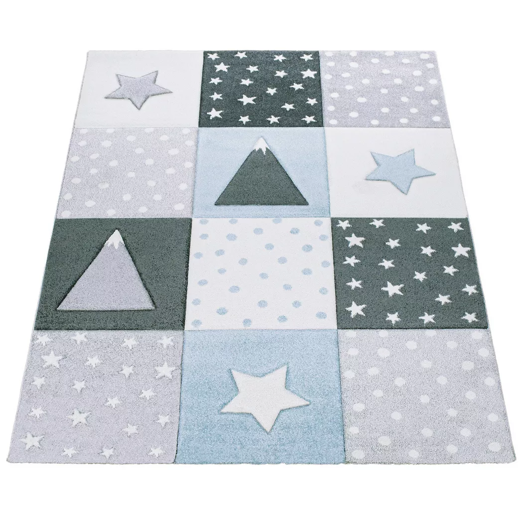 Paco Home - Motivi per la stella del tappeto per bambini Motore montagne, 200X290CM