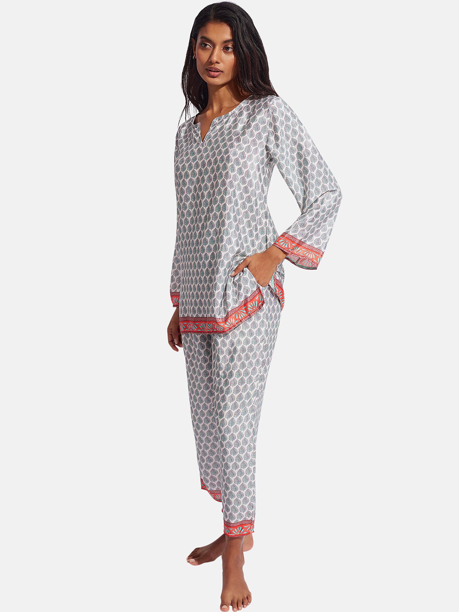 Selmark  Pyjama Hausanzug Pantacourt Tunika Homewear P81 