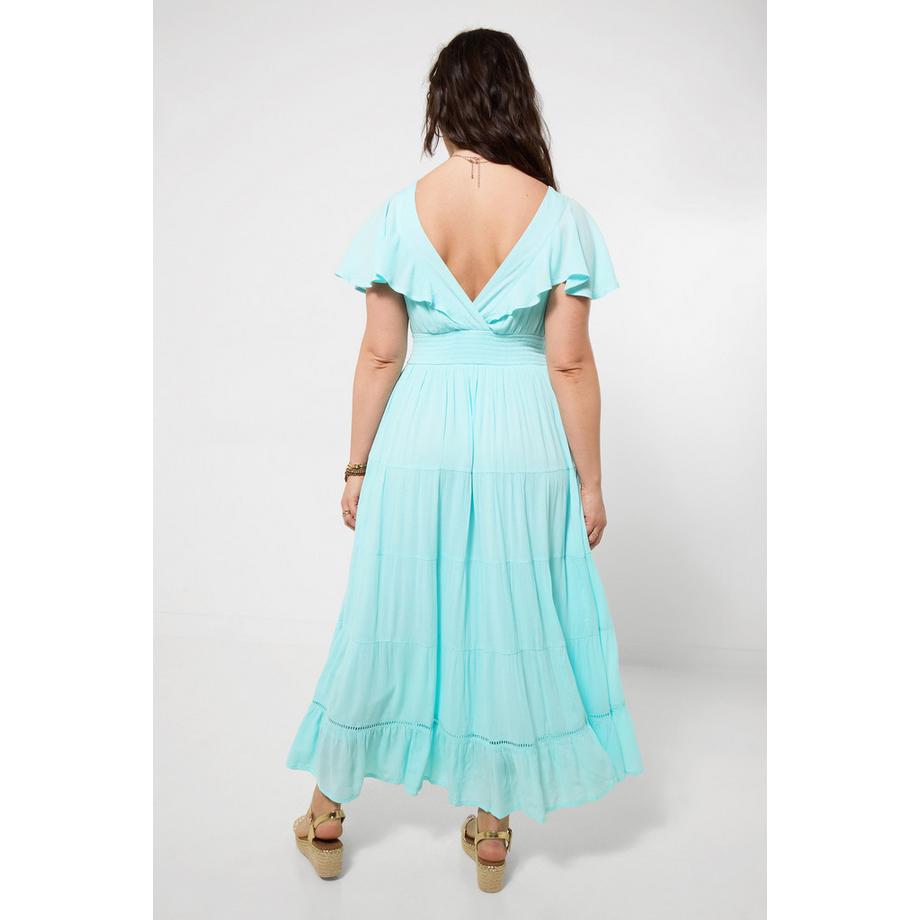 Joe Browns Abito Maxi Ricamato con Corpetto Smockato  